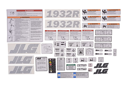 Fits JLG E450AJ Decal Kit Electric Boom Lift – Equipment Decals