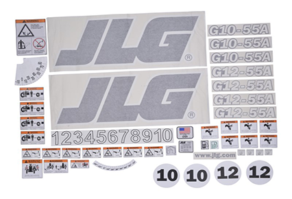 Fits JLG E450AJ Decal Kit Electric Boom Lift – Equipment Decals